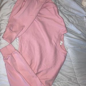 LA Hearts cropped pink sweatshirt